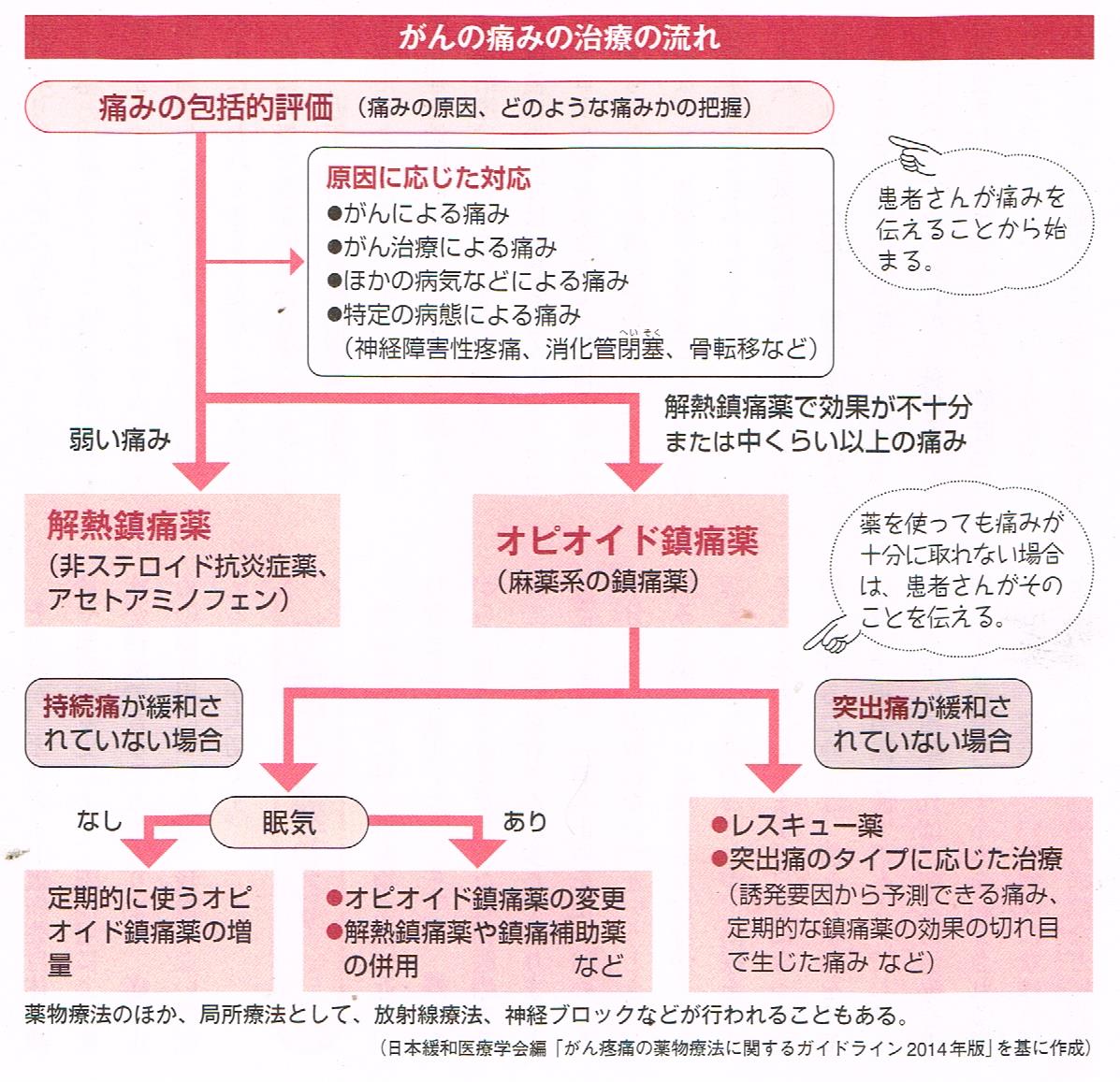 癌の痛みの治療の流れ